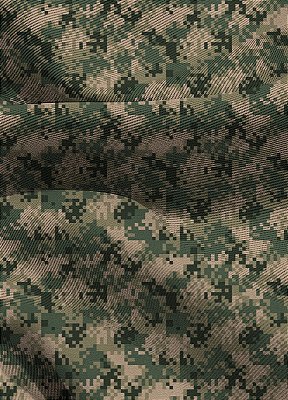 Tecido Blackout Estampa Digital Camuflado Pixel Verde 1,35m de Largura