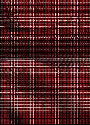 Tecido Blackout Estampa Digital  Xadres Vermelho Linhas Brancas 1,35m de Largura
