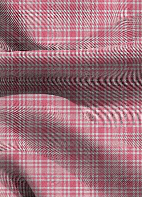 Tecido Blackout Estampa Digital  Xadrez Mini Rosa e Branco 1,35m de Largura