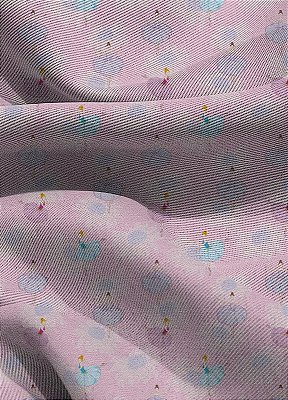 Tecido Blackout Estampa Digital Bailarina Floral 1,35m de Largura