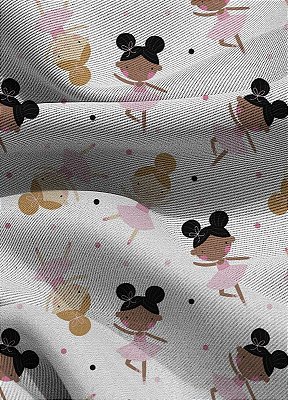 Tecido Blackout Estampa Digital Balé Infantil 1,35m de Largura