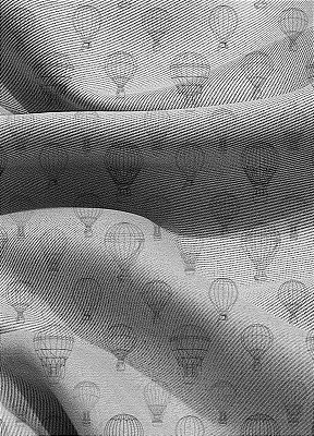 Tecido Blackout Estampa Digital Balão Cinza 1,35m de Largura
