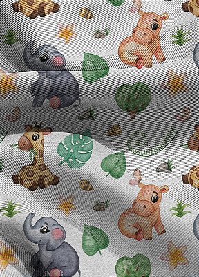 Tecido Blackout Estampa Digital Cute Animals 1,35m de Largura