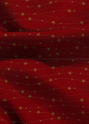 Tecido Blackout Estampa Digital Estrelas de Natal Vermelho 1,35 de Largura