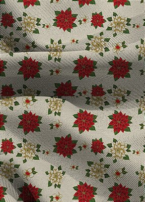 Tecido Blackout Estampa Digital Flor do Natal 1,35 de Largura