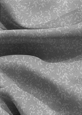 Tecido Blackout Estampa Digital Folhinhas Fundo Cinza 1,35 de Largura