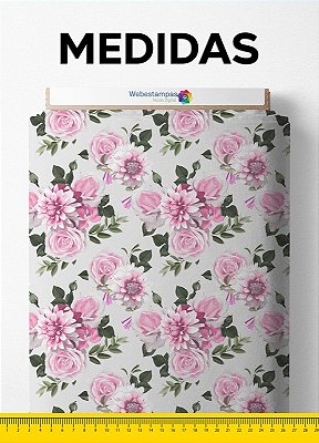Tecido Blackout Estampa Digital Floral 64 com 1,35m de Largura
