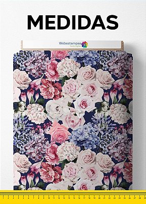 Tecido Blackout Estampa Digital Floral 68 com 1,35m de Largura