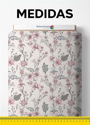 Tecido Blackout Estampa Digital Floral 78 com 1,35m de Largura