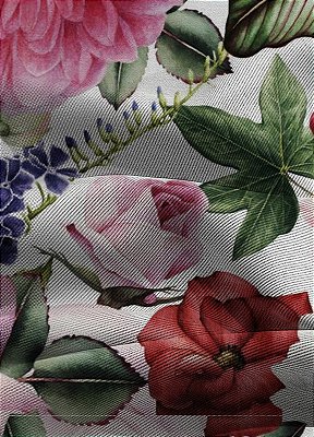 Tecido Blackout Estampa Digital Floral 93 com 1,35m de Largura
