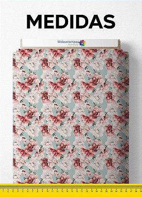 Tecido Blackout Estampa Digital Floral 144 com 1,35m de Largura