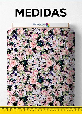 Tecido Blackout Estampa Digital Floral 152 com 1,35m de Largura