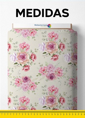 Tecido Blackout Estampa Digital Floral 159 com 1,35m de Largura