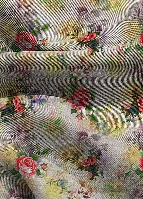 Tecido Blackout Estampa Digital Floral 211 com 1,35m de Largura