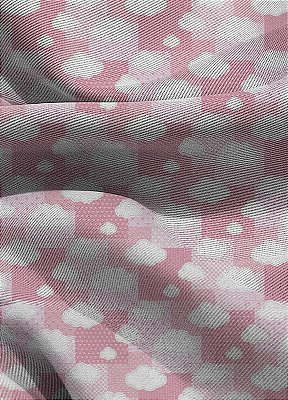 Tecido Blackout Estampa Digital Nuvem Patchwork 1,35m de Largura