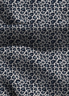 Tecido Blackout Estampa Digital Onça pintada Preta 1,35m de Largura