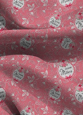 Tecido Blackout Estampa Digital Dia das Mães 5 com 1,35m de Largura