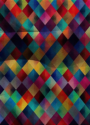 Tecido Blackout Estampa Digital 3D Colorida 1,35m de Largura