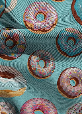 Tecido Blackout Estampa Digital Rosquinhas 1,35m de Largura