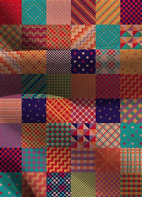 Tecido Blackout Estampa Digital Patchwork 7 com 1,35m de Largura