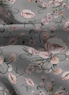 Tecido Blackout Estampa Digital Floral 303 com 1,35m de Largura