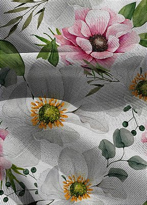 Tecido Blackout Estampa Digital Floral 313 com 1,35m de Largura