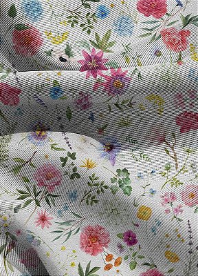Tecido Blackout Estampa Digital Floral 328 com 1,35m de Largura