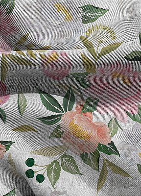 Tecido Blackout Estampa Digital Floral 329 com 1,35m de Largura