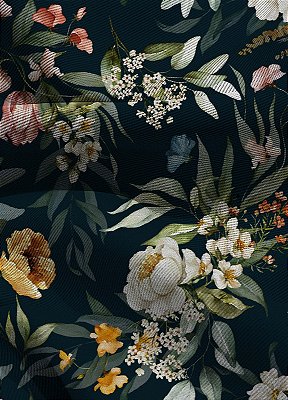Tecido Blackout Estampa Digital Floral 336 com 1,35m de Largura