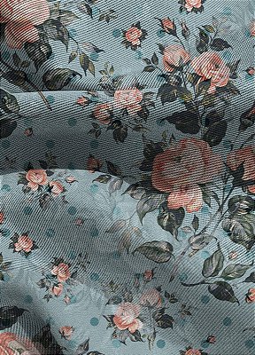 Tecido Blackout Estampa Digital Floral 339 com 1,35m de Largura