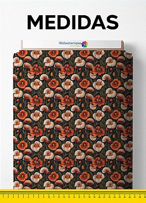Tecido Blackout Estampa Digital Floral 374 com 1,35m de Largura