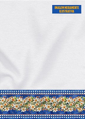 Tecido Oxford para Barrado Estampa Digital Floral 1,55m de Largura