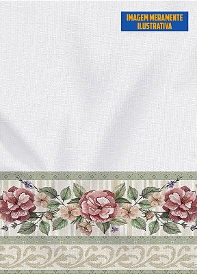 Tecido Oxford Estampa Digital para Barrado Flowers com 1,55m de Largura