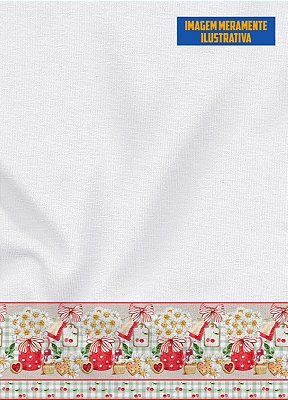 Tecido Oxford Estampa Digital para Barrado Vaso de Flores com 1,55m de Largura