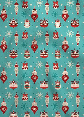 Tecido Oxford Estampa Digital Natalina 1 com 1,55m de Largura