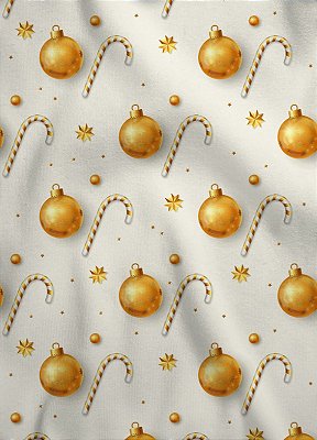 Tecido Oxford Estampa Digital Natalina 5 com 1,55m de Largura