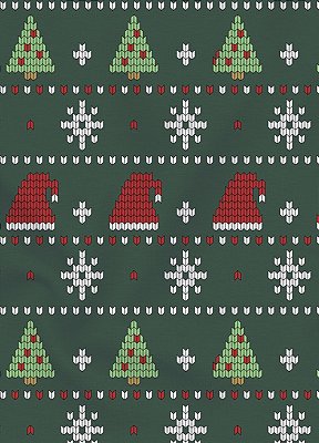 Tecido Oxford Estampa Digital Natalina 10 com 1,55m de Largura