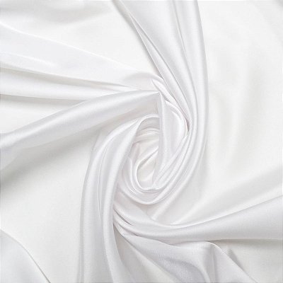 Tecido Cetim Liso Branco 1,40m de Largura