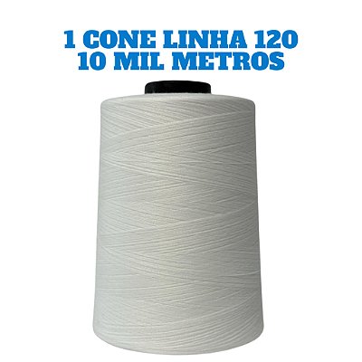 Linha de Costura 120 Branca com 10000 metros