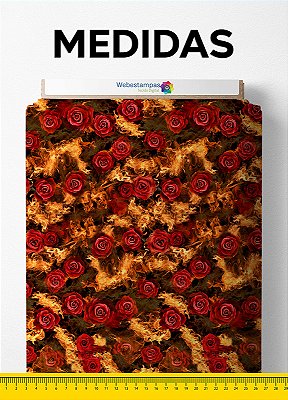 Tecido Cotton Estampa Digital Floral 415 1,60m de Largura
