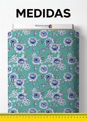 Tecido Cotton Estampa Digital Floral 421 1,60m de Largura