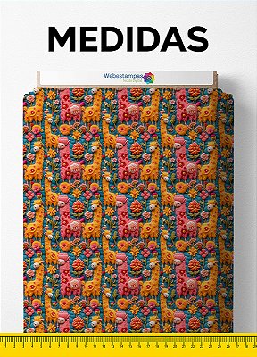 Tecido Oxford Estampa Digital Floral 422 1,55m de Largura