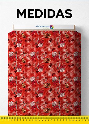 Tecido Tactel Estampa Digital Floral 412 1,55m de Largura