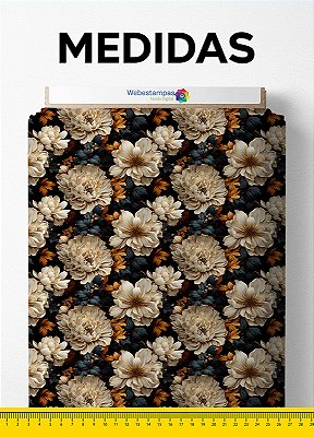 Tecido Blackout Estampa Digital Floral 401 1,35m de Largura