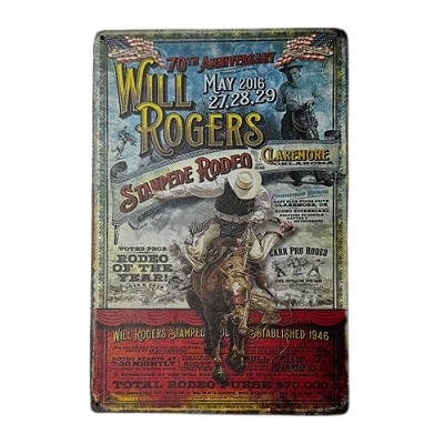 Placa Decorativa 021 Will Rogers Stampede