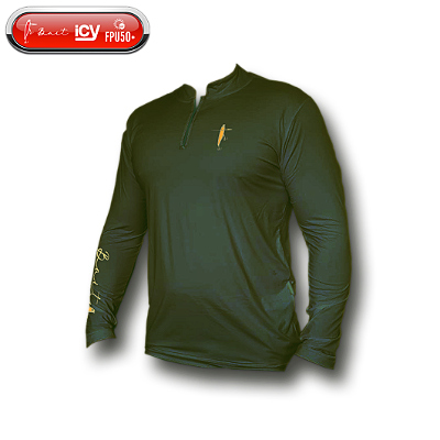 Camiseta Pesca Bait Fishing Icy Verde Musgo