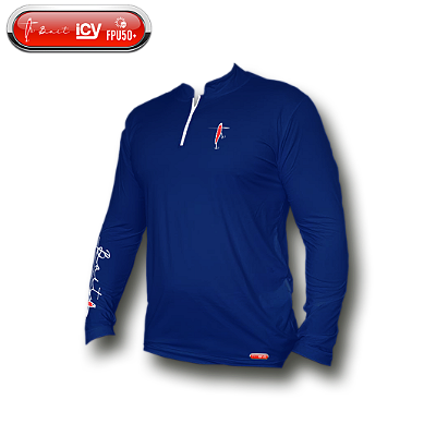 Camiseta Pesca Bait Fishing Icy Marinho Isca