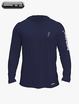 Camiseta Pesca Bait Fishing Icy Minimal Marinho / Caqui