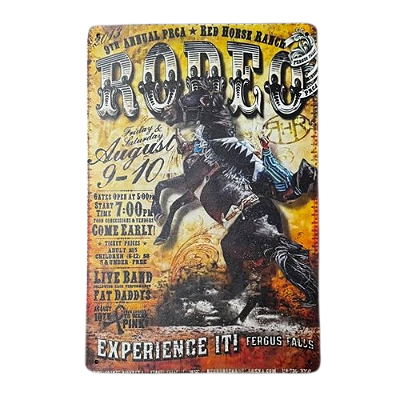 Placa Decorativa 074 Red Horse Ranch