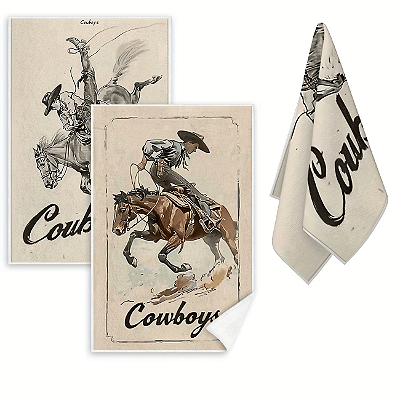 Toalha de Mão de Cozinha Decorativas de Cowboy